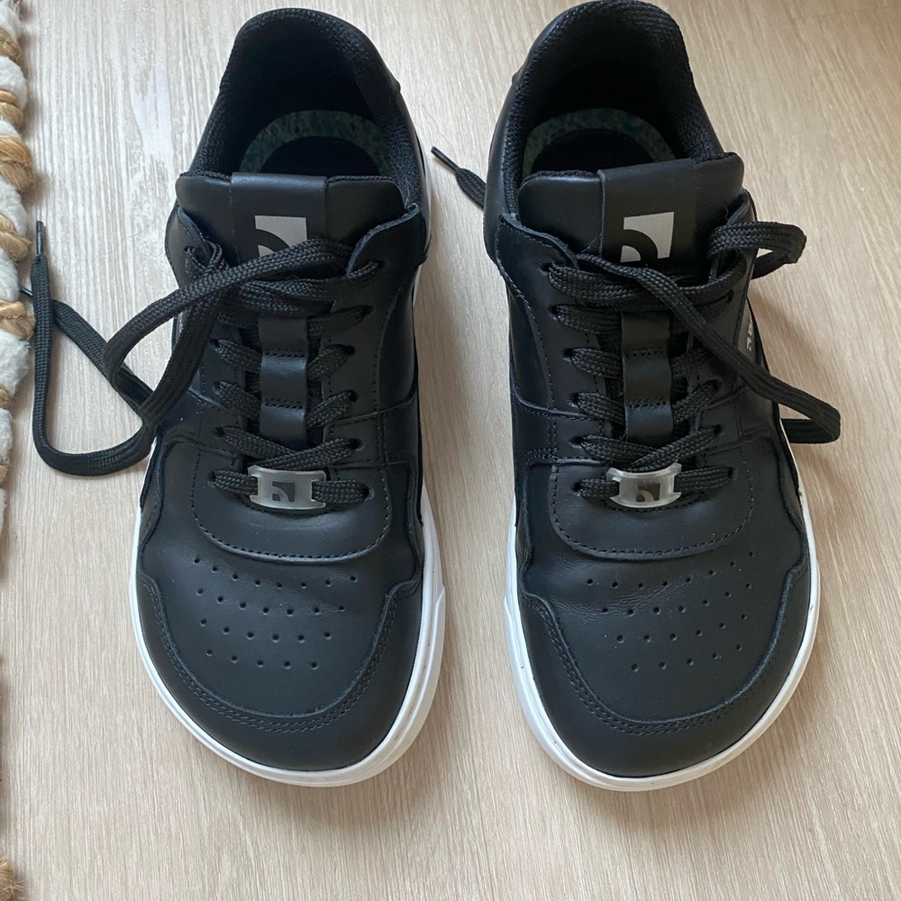 Barebarics Barefoot Sneakers - Zing Black Leather